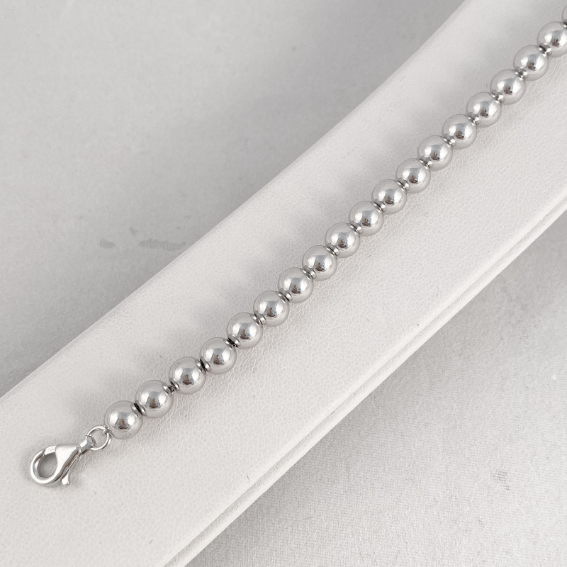 Stříbrný náramek kuličky17+3cm